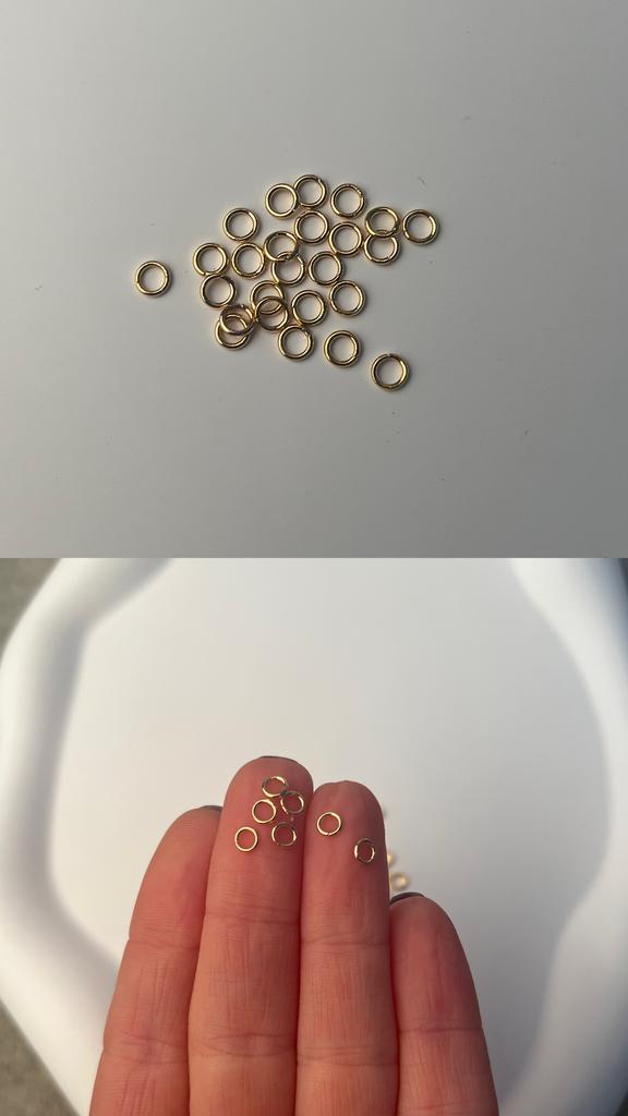 Кольца позолота 4 мм, толщина 0,5 мм