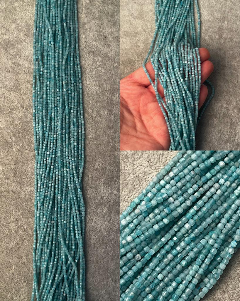 Амазонит элит кубик 2 х 2 мм