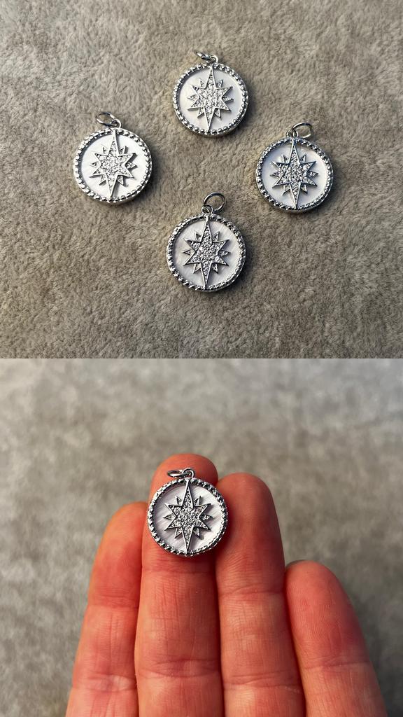 Подвеска родий 15,5 мм