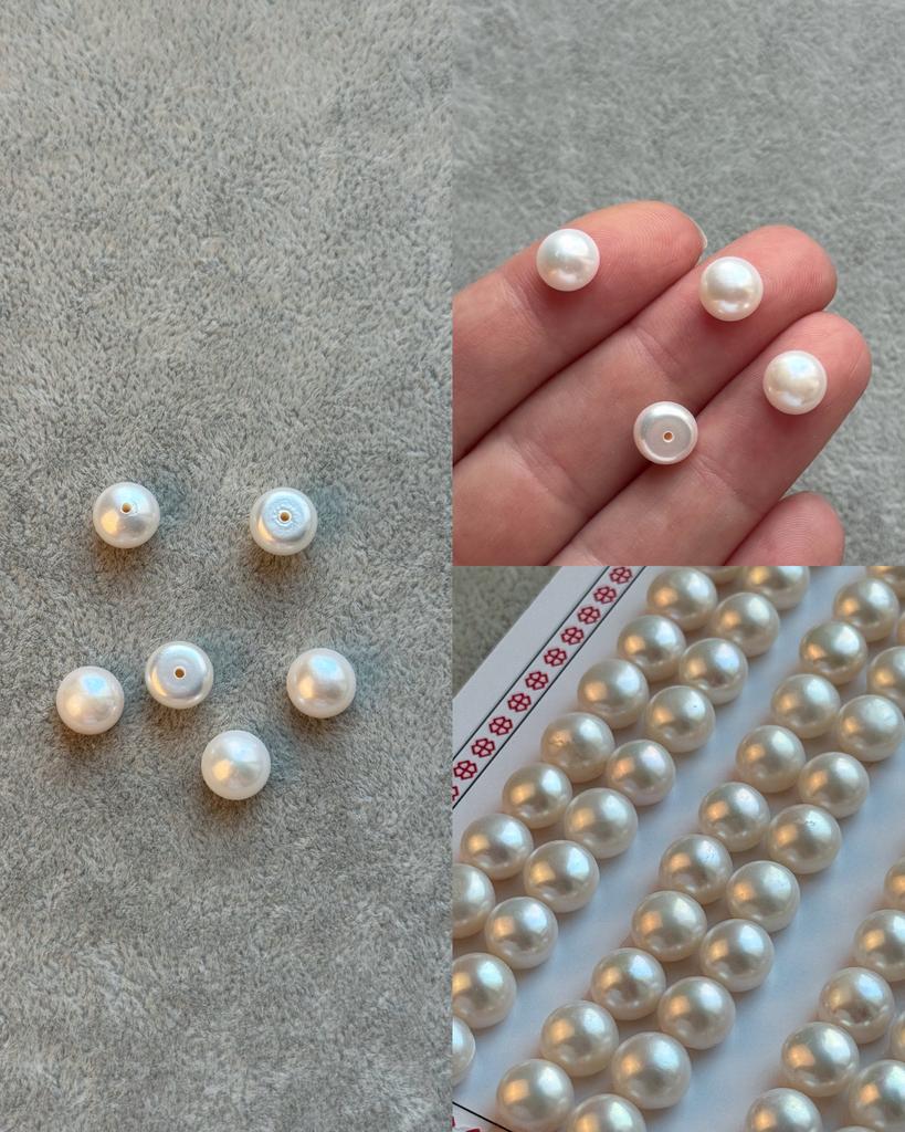 Кабошон жемчуг речной 8 мм