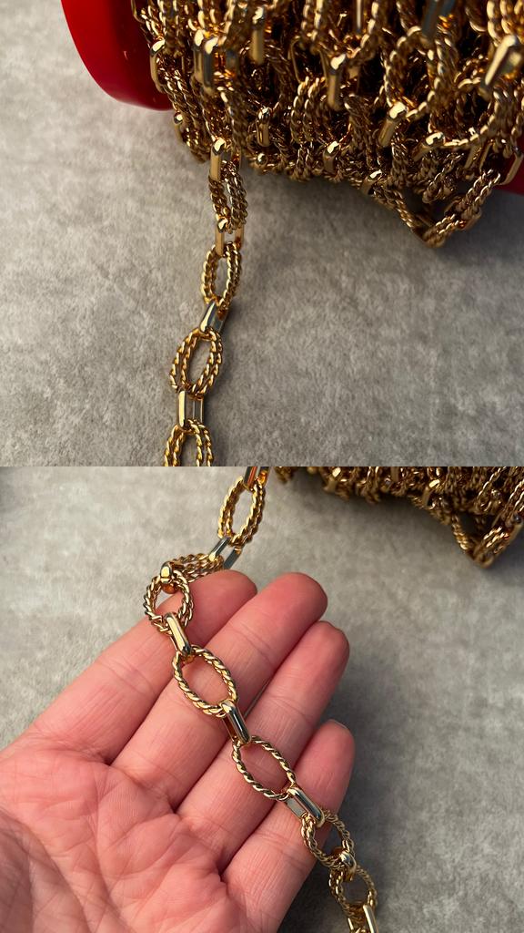 Цепь с позолотой