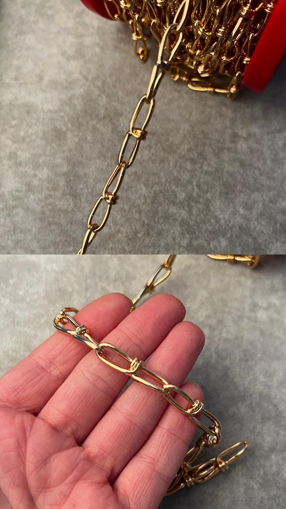 Цепь с позолотой