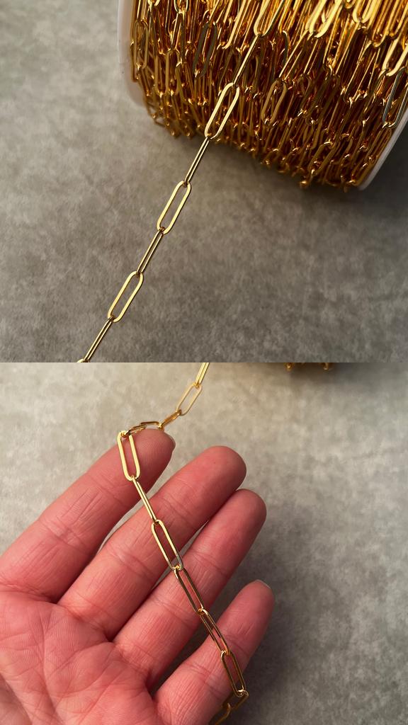 Цепь с позолотой