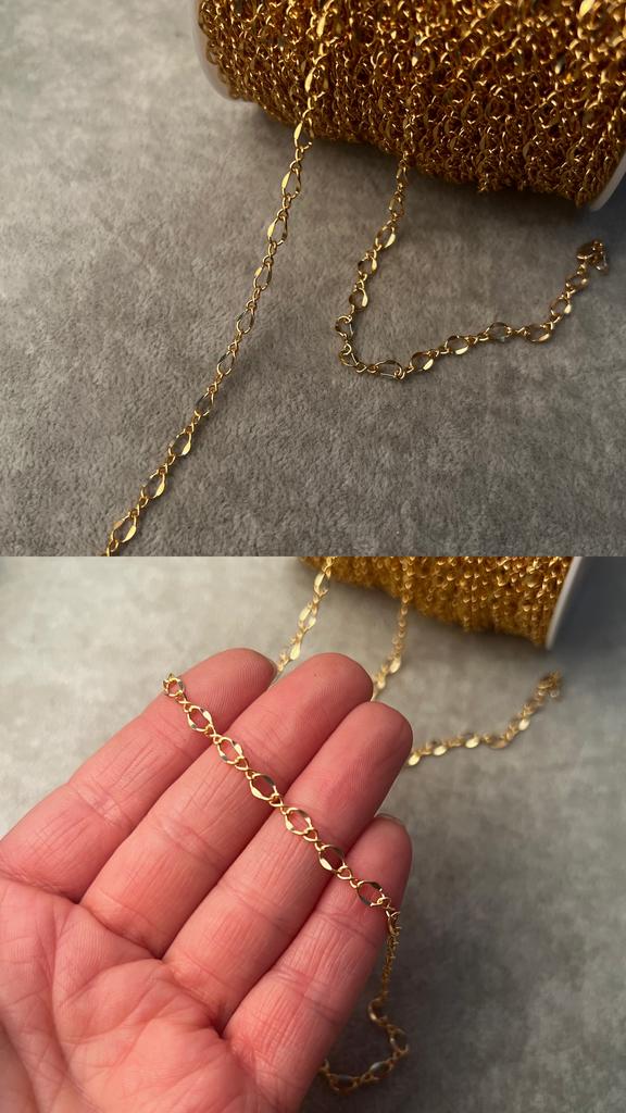 Цепь с позолотой