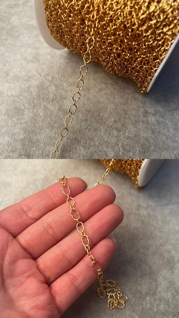 Цепь с позолотой