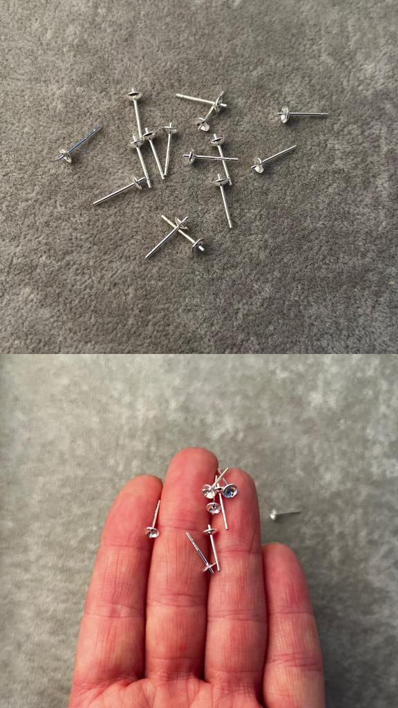 Пусеты - основы 925 проба