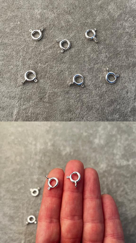 Карабин серебро 925 пробы 8 мм