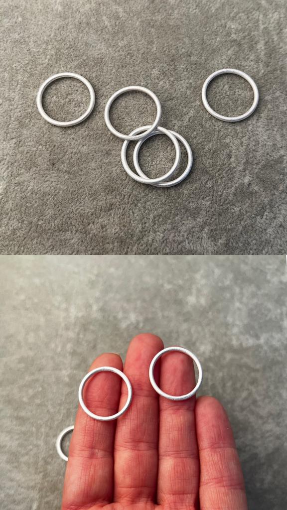 Кольцо матовое из серебра 925 пробы