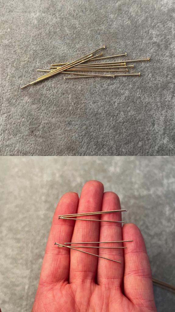 Пины позолота твердые 4 см