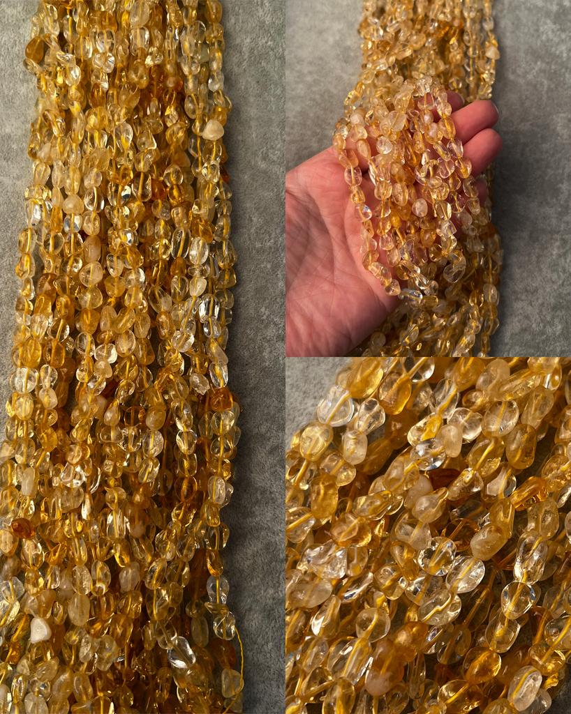 Цитрин галтовка 7 - 10 мм