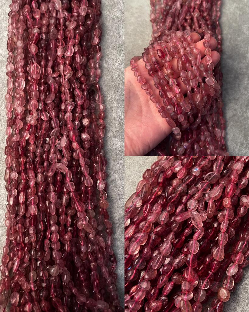 Клубничный кварц галтовка 6-9 мм