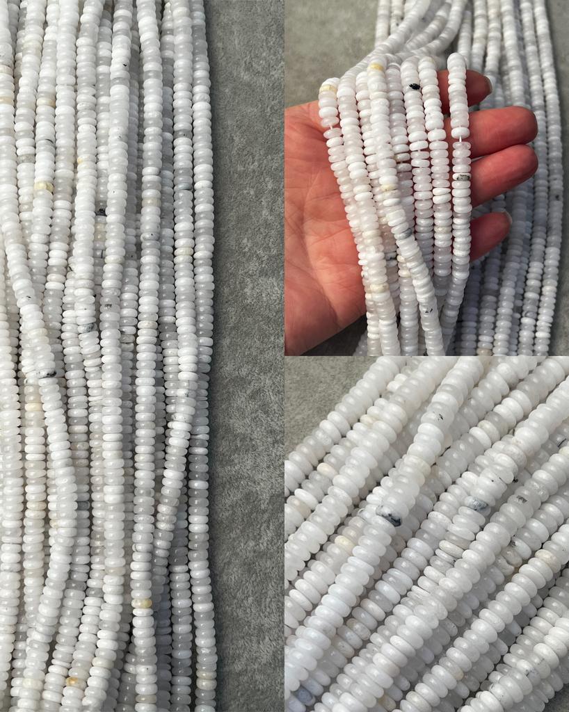 Кварц с дендритовыми включениями рондели 6 мм