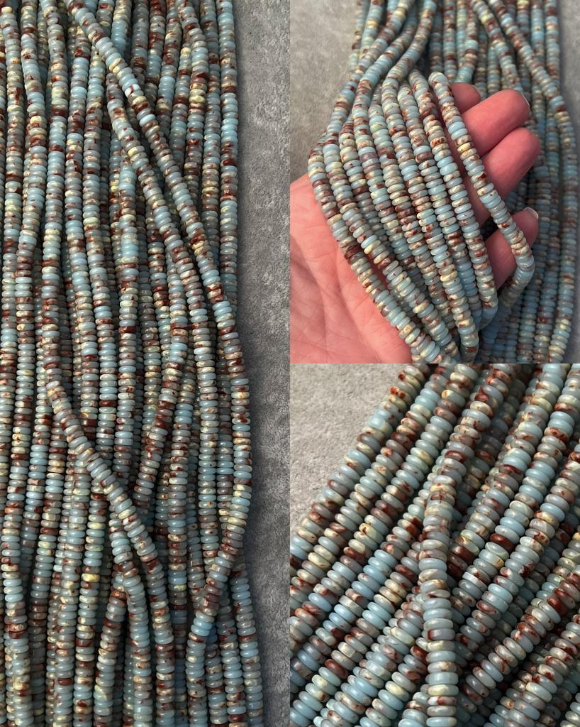 Змеиная яшма рондели 6 х 2 мм