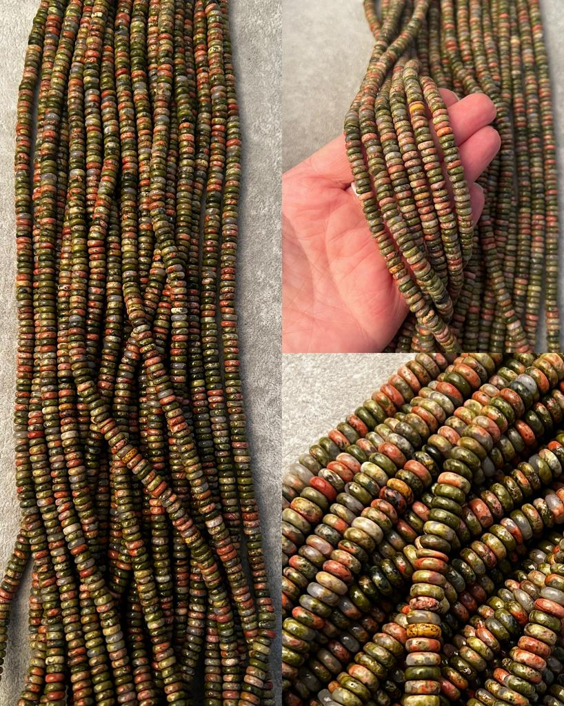 Яшма рондели 6 х 2 мм