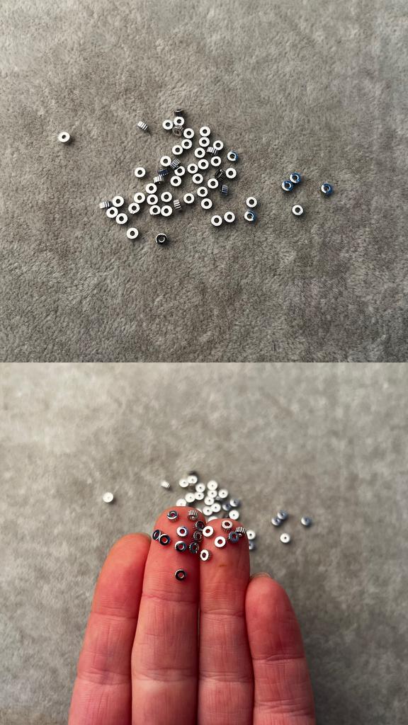 Бусины родий 3 х 2 мм