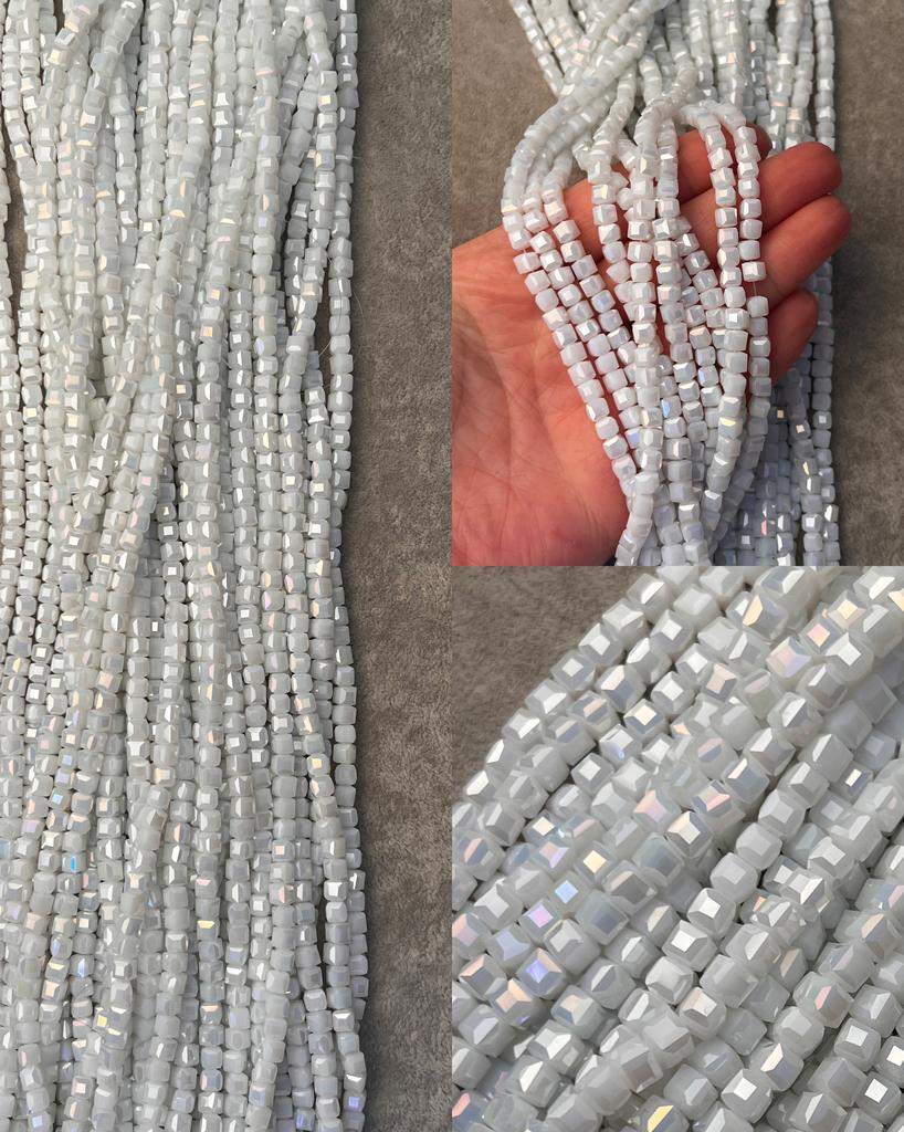 Хрусталь кубик белый 5 мм