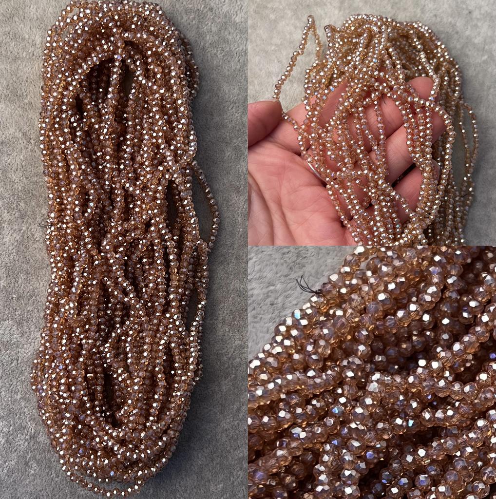 Хрусталь персиковый АВ 2 мм