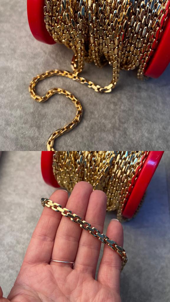 Цепь  с позолотой 18 ка 7 х 5 мм