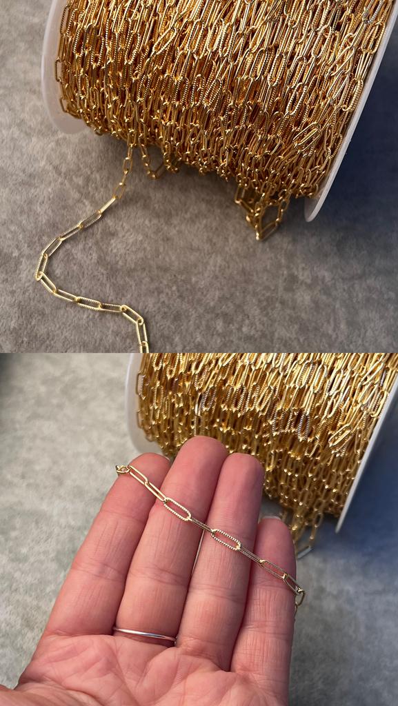 Цепь с позолотой 9 х 3 мм