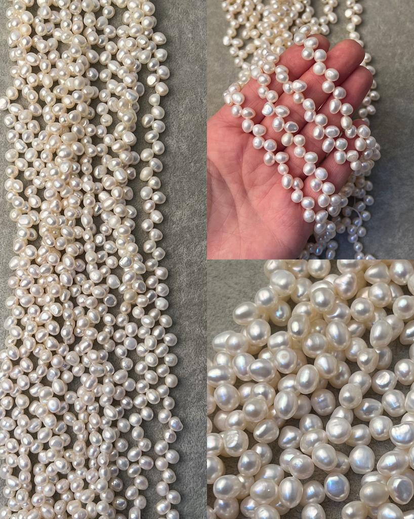 Жемчуг речной колосок 6-7 мм 36 см