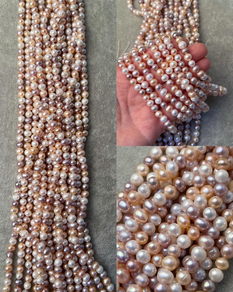 Жемчуг речной 6-7 мм 34 см