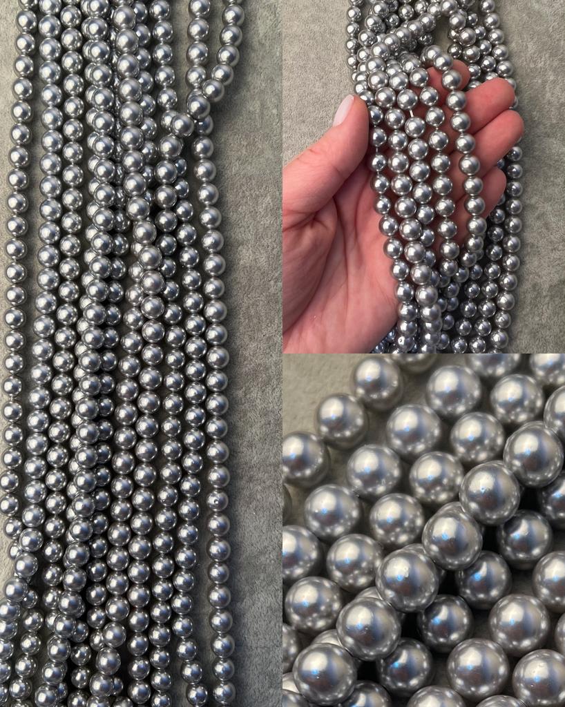 Шелл светлое серебро 8 мм