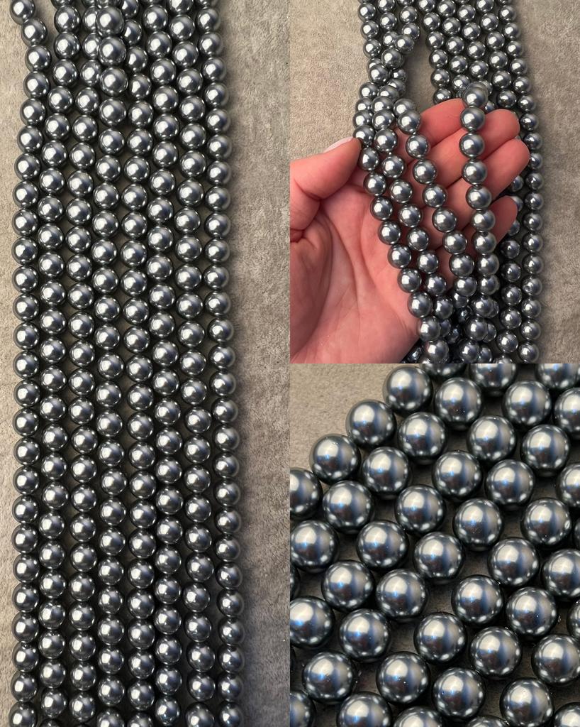 Шелл темное серебро 10 мм