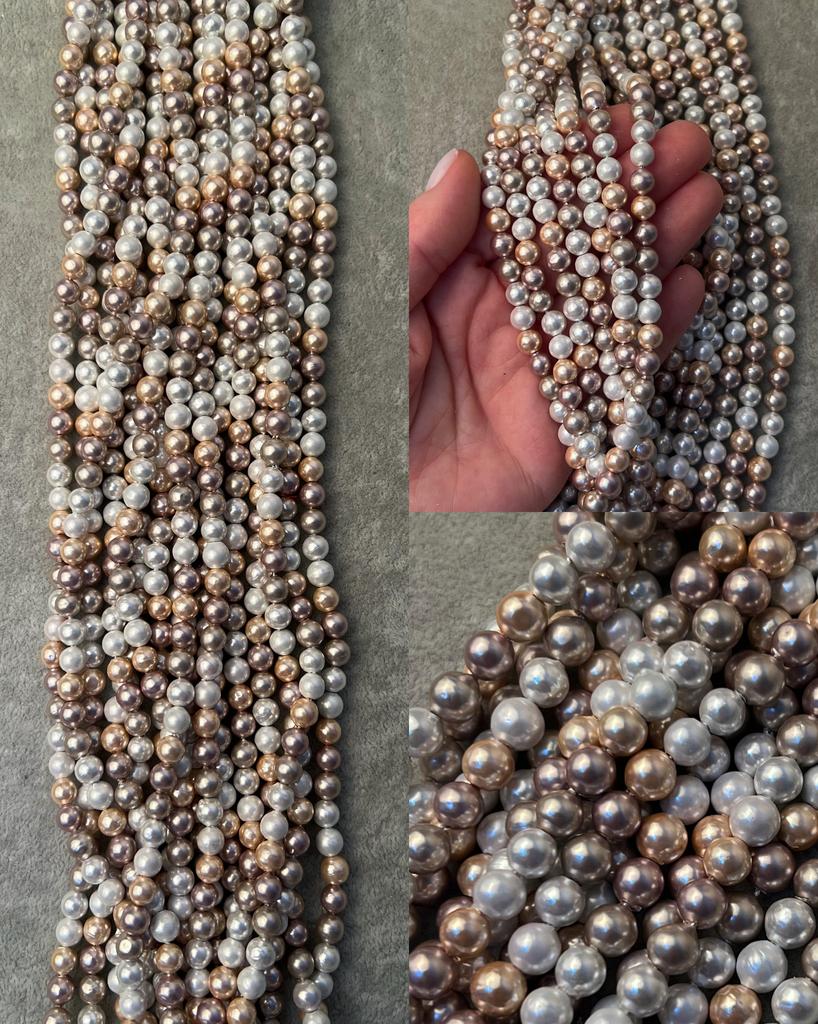 Шелл «триколор» золото 6 мм