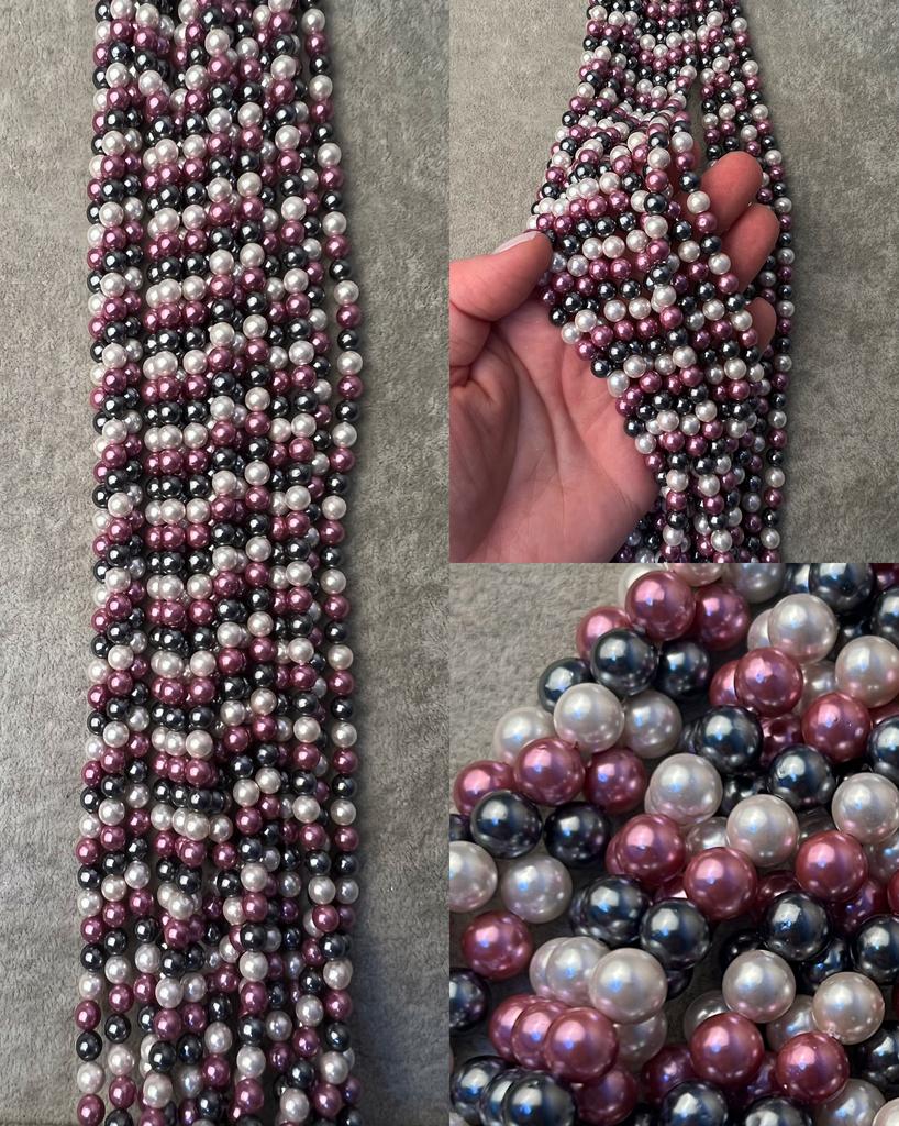 Шелл «триколор» лиловый 6 мм