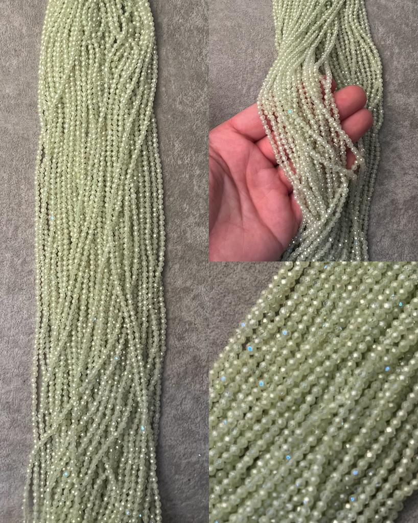 Цирконы салатовые 3 мм