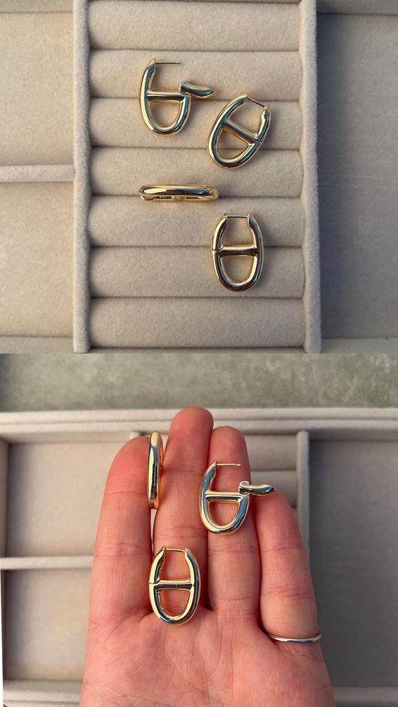 Швензы позолота 18 ка 24 х 15 мм