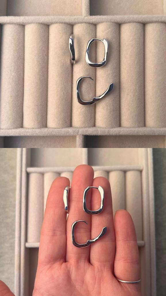 Швензы Конго родий 19 х 14 мм