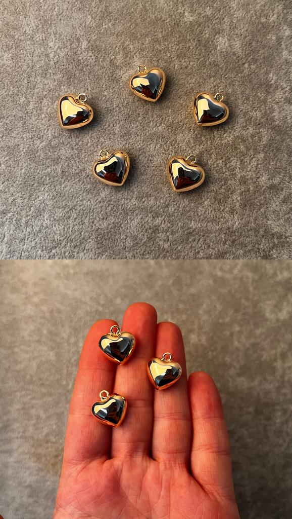 Подвеска сердце с позолотой 18 ка 15 х 16 мм