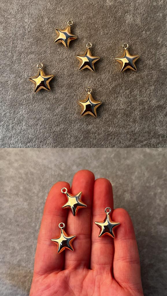 Подвеска звезда с позолотой 18 ка 15 х 18 мм