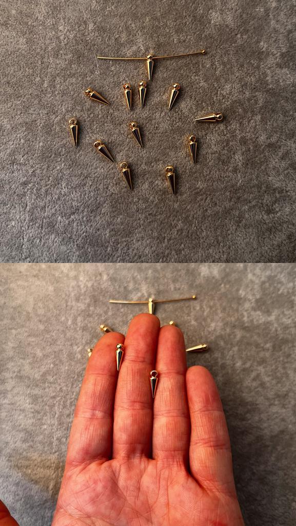 Подвеска с позолотой 18 ка 12 х 3 мм