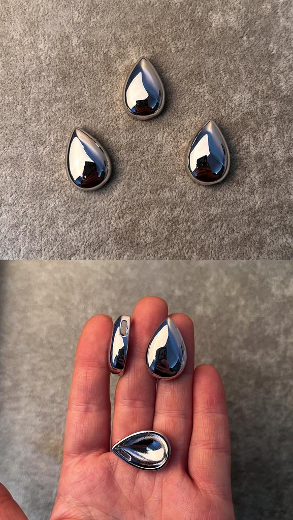 Подвеска родий 25 х 17 мм