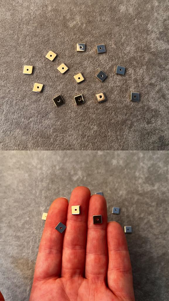 Бусины с позолотой 18 ка 6 х 1 мм