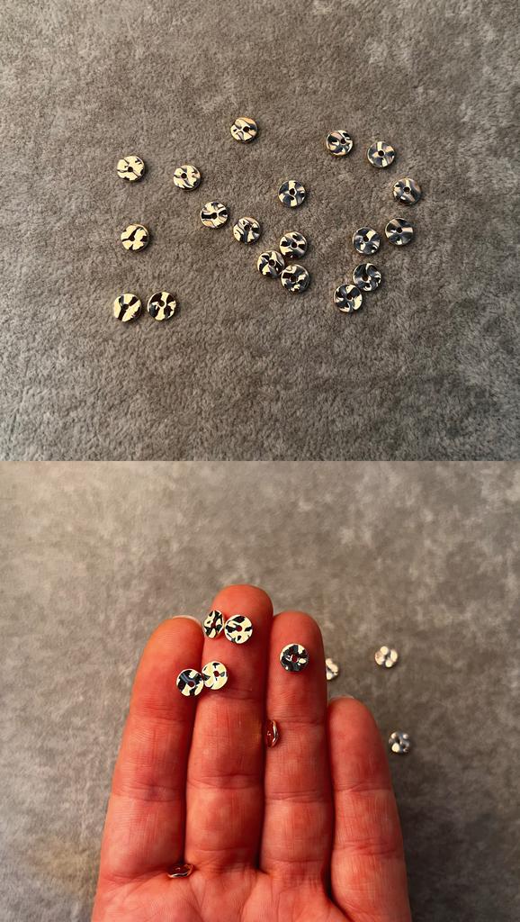 Бусины с позолотой 18 ка 6 х 0,8 мм