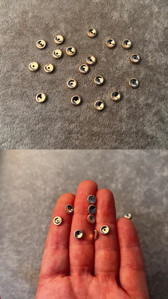 Бусины с позолотой 18 ка 6 х 1 мм