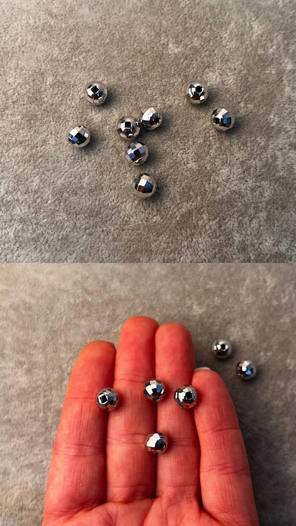 Бусины акрил с ювелирным покрытием 8 мм