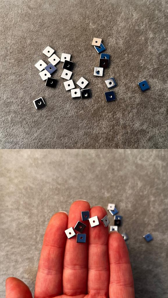 Бусины родий 6 х 1 мм