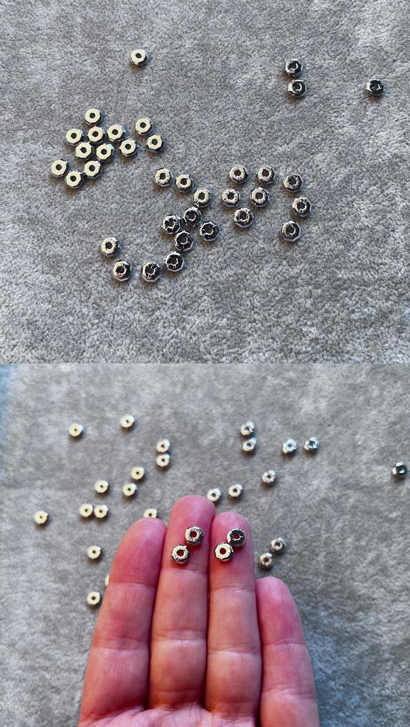 Бусины родий 6 х 1.5 мм