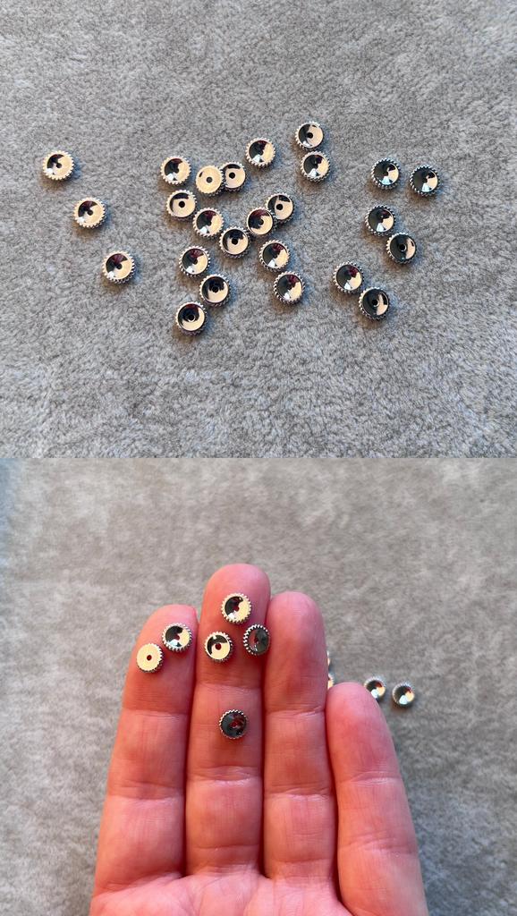 Бусины родий 6 х 1 мм