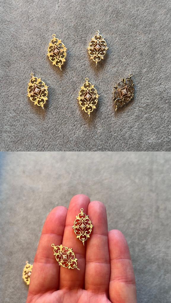 Коннектор с позолотой 25 х 14 мм