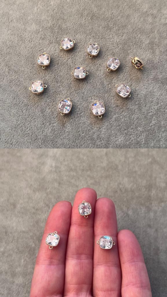 Коннектор с позолотой прозрачный 7 мм