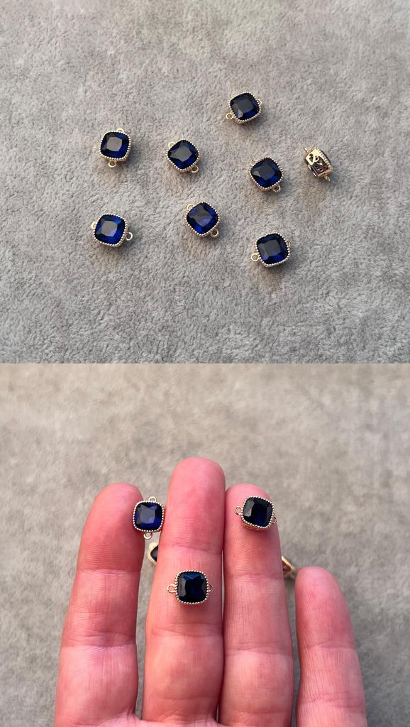 Коннектор с позолотой синий 7 мм