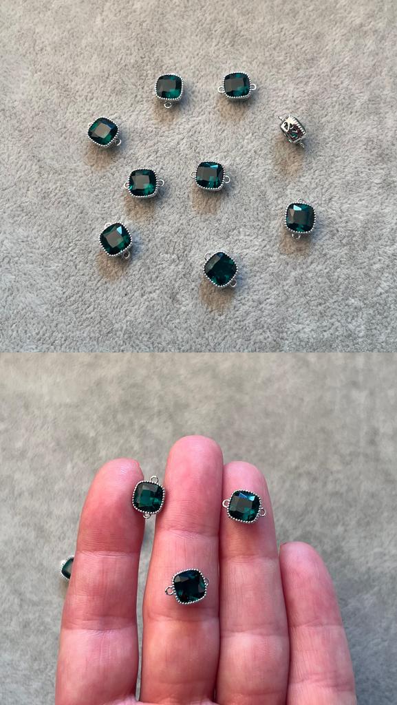 Коннектор родий зеленый 7 мм