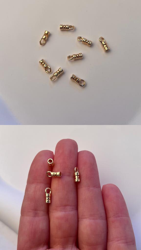 Зажим с позолотой 9 х 3.5 мм