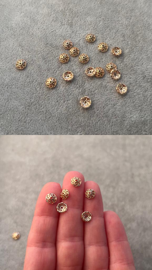 Шляпки с позолотой 7 мм