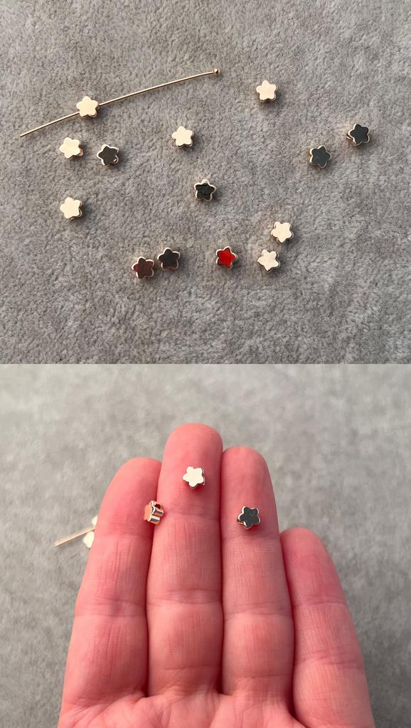 Бусины с позолотой 5 мм